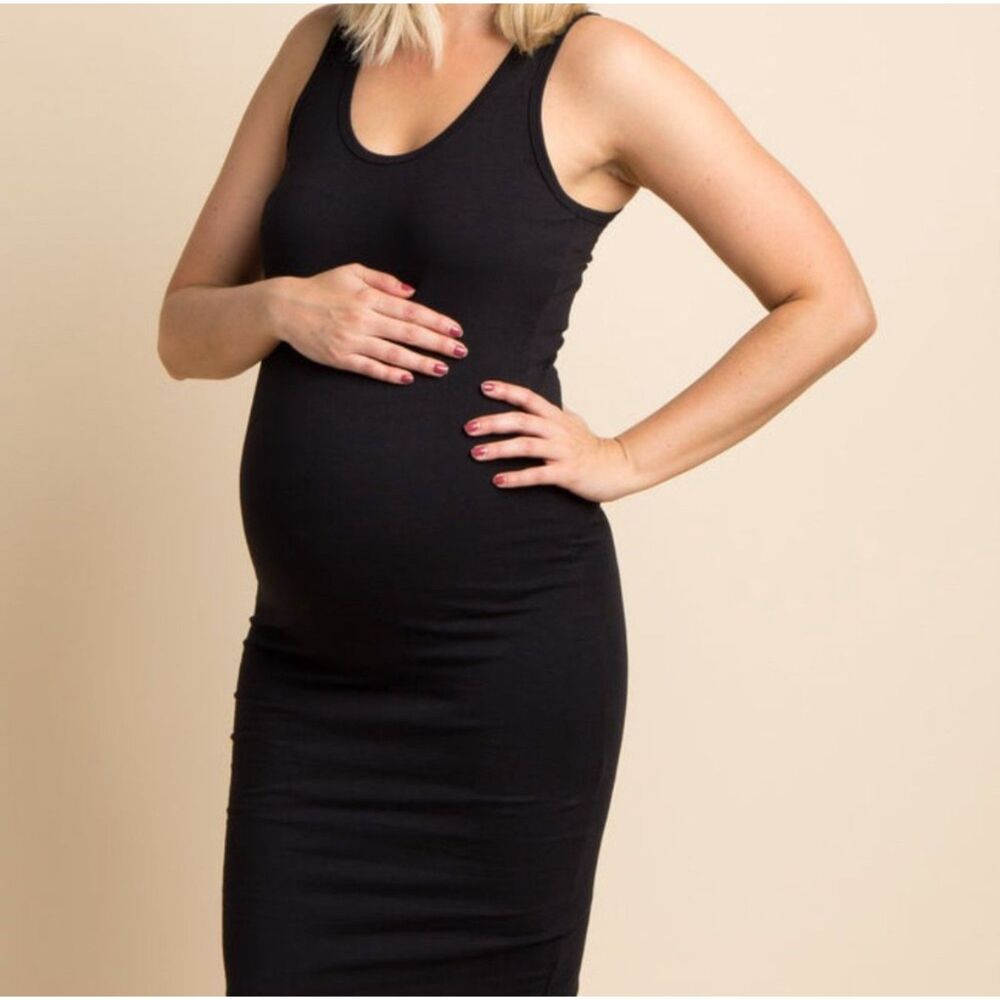 Pinkblush Black Sleeveless Bodycon Dress Maternity Women’s Small